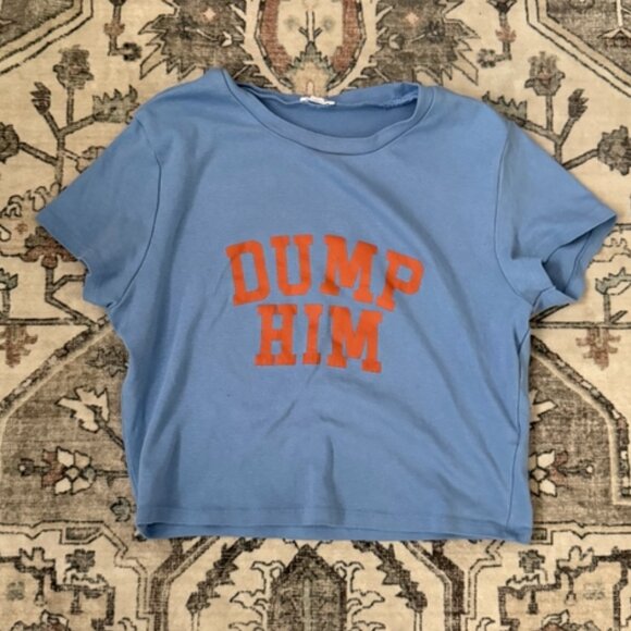 Dump Him Crop Graphic Tee - Picture 1 of 4
